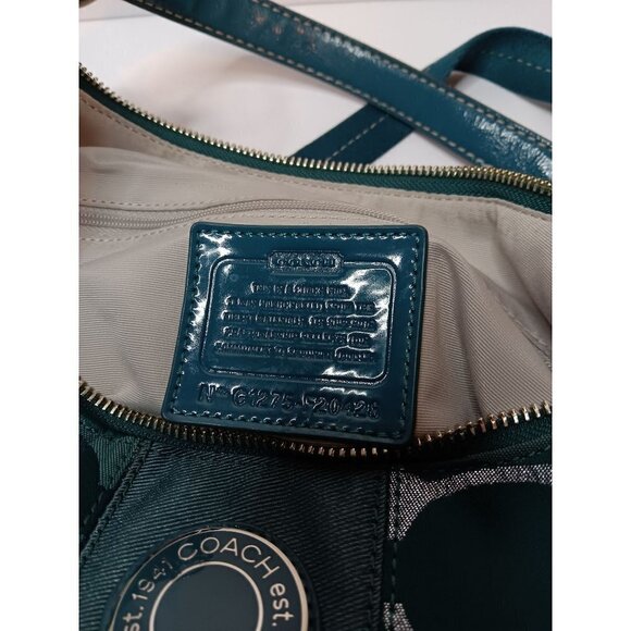 Coach Signature Logo Hobo Shoulder Bag - Picture 10 of 16